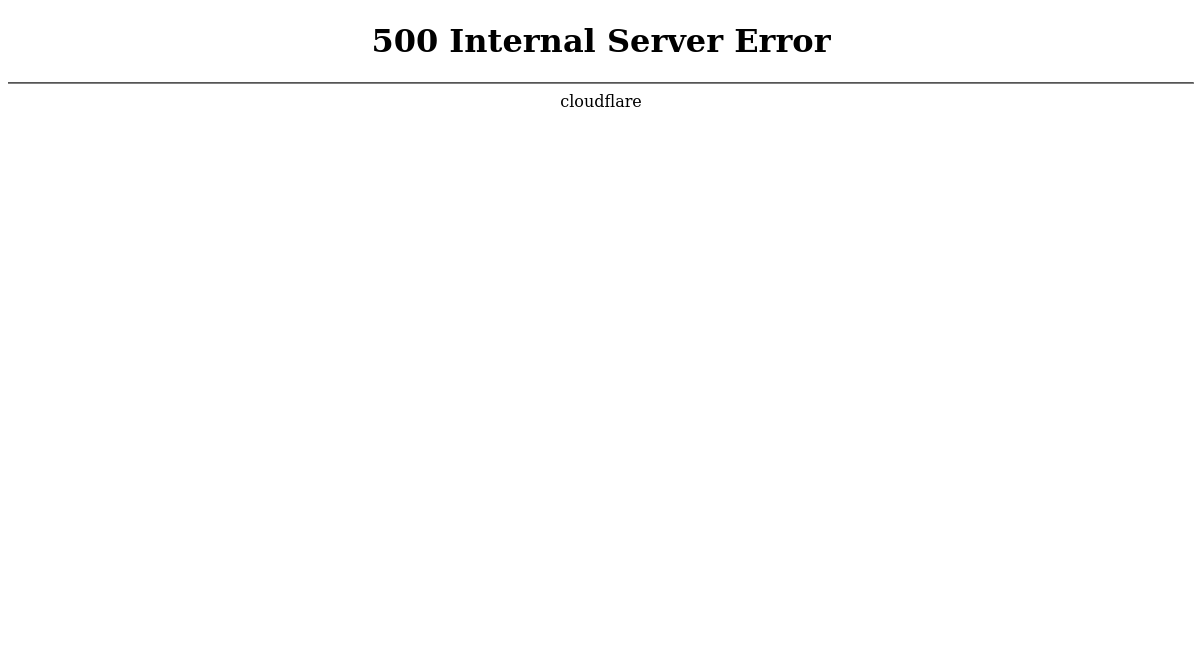 A blank web page, with "500 Internal Server Error" written in bold, and "cloudflare" just bellow